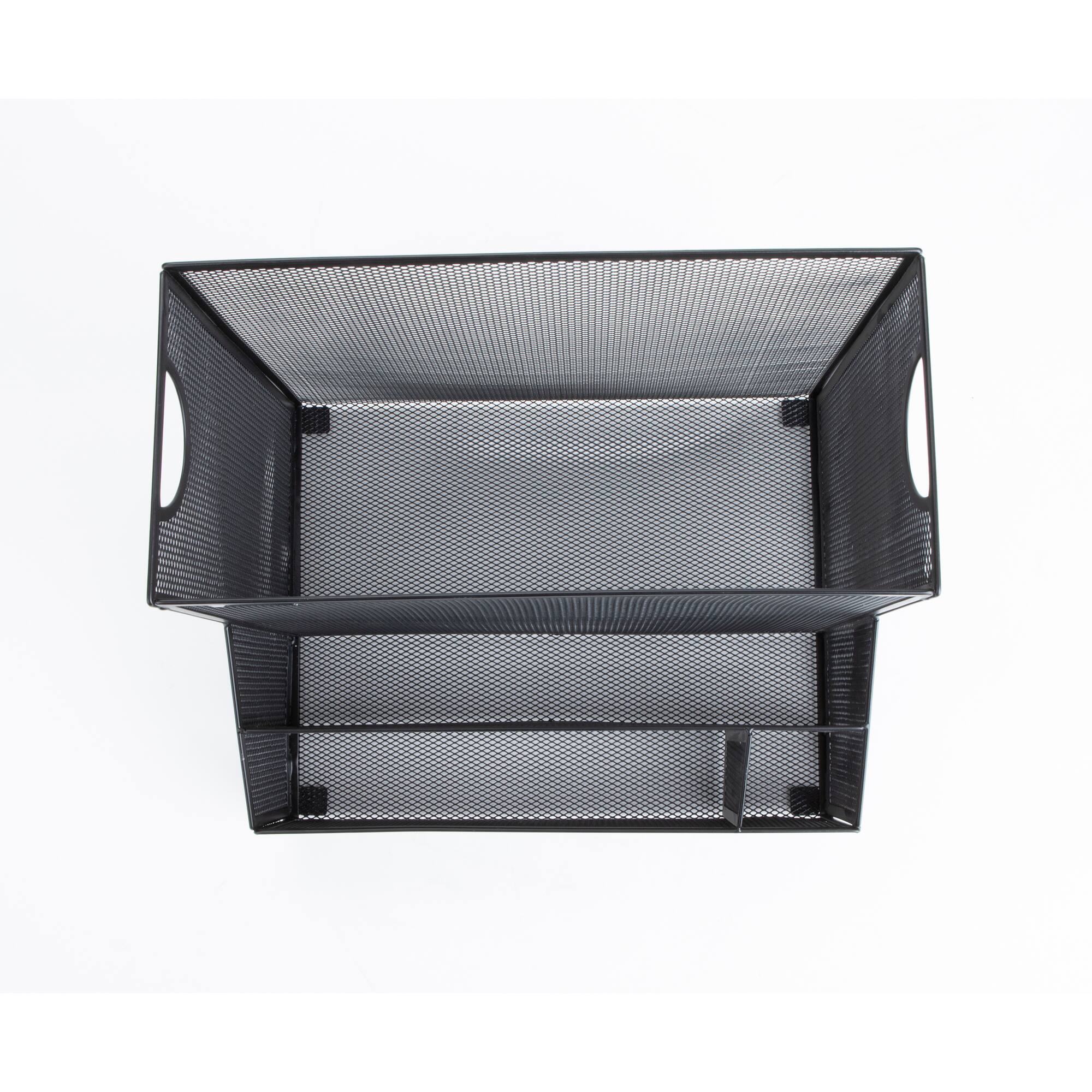 Mind Reader Large Black Metal File Organizer Basket